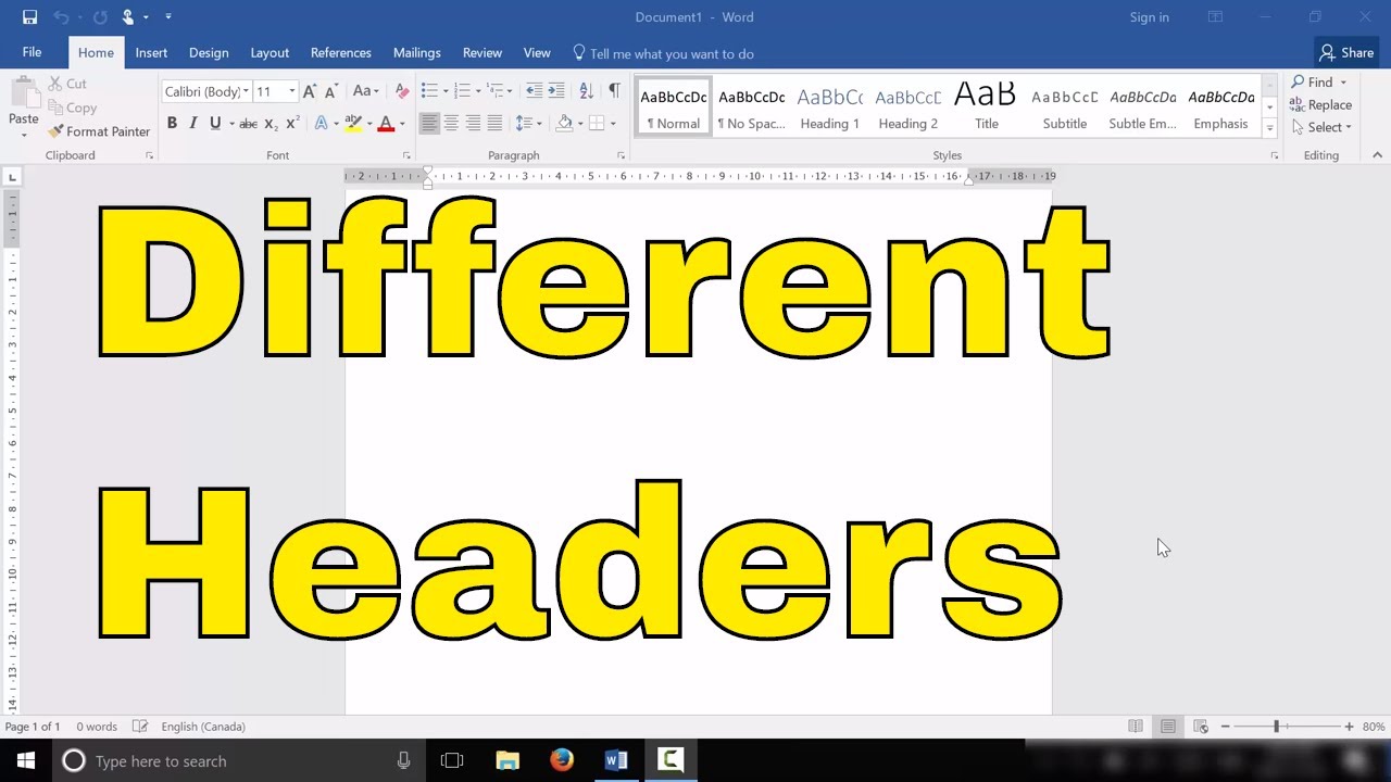 inserting a running head in word 2010